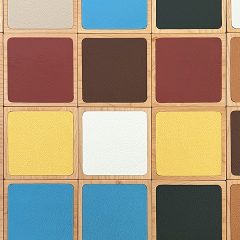アンケートプレゼントの革とウッド製のコースターが人気です 3